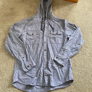 Nike button up with hood